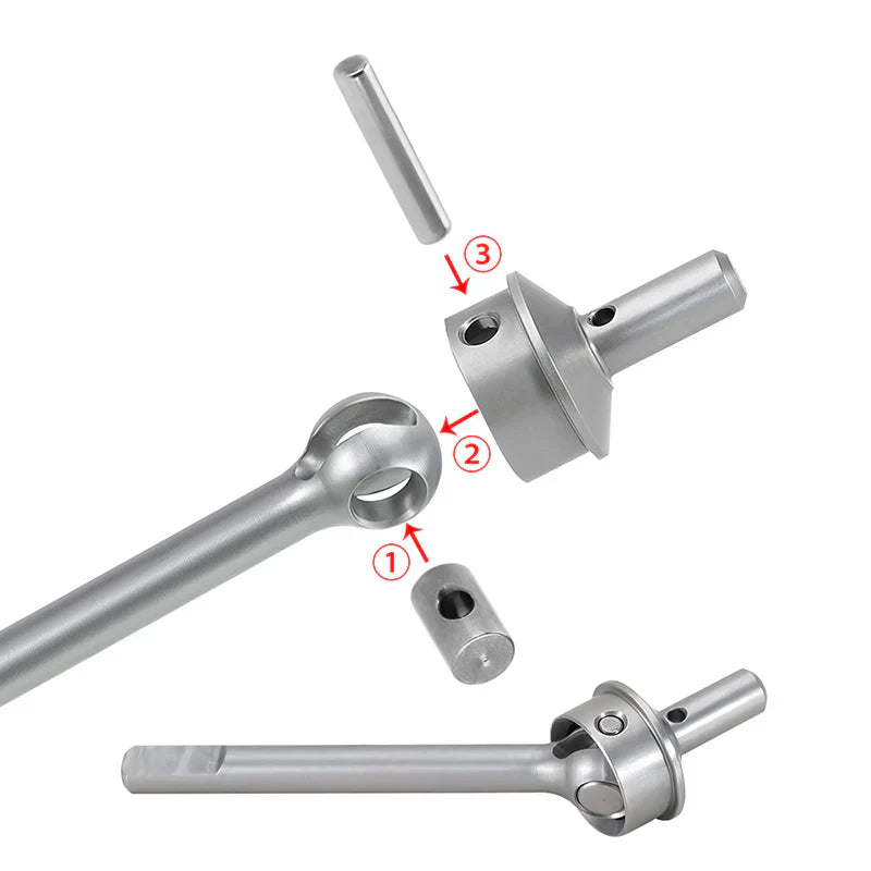 INJORA Stainless Steel Portal Axle Front Shafts for 1/18 Redcat Ascent-18