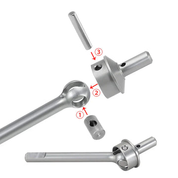 INJORA Stainless Steel Portal Axle Front Shafts for 1/18 Redcat Ascent-18
