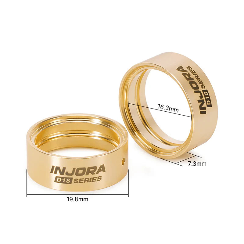 INJORA Brass Inner Clamp Rings for INJORA 0.7" D18 W