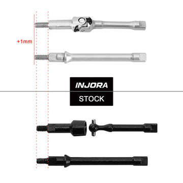 INJORA Stainless Steel Axle Shafts for 1/30 SCX30
