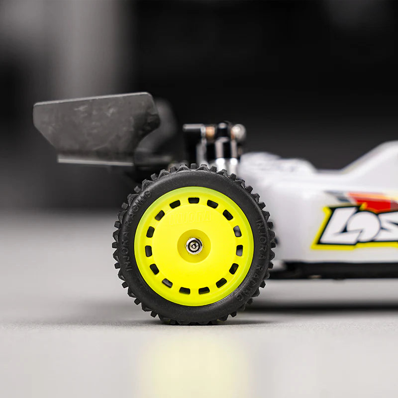 INJORA Pre-mounted Pin Buggy Tires & Wheels for 1/24 Losi Micro-B