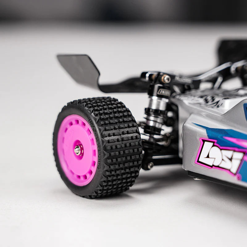 INJORA Pre-mounted Pin Buggy Tires & Wheels for 1/24 Losi Micro-B