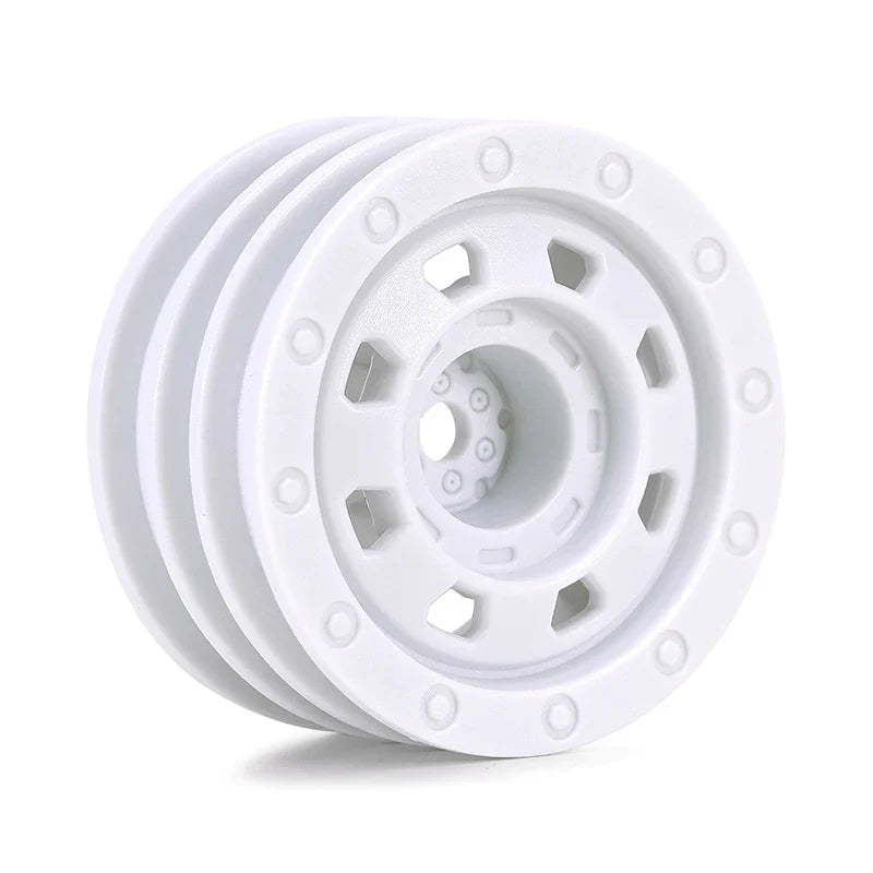 INJORA 1.3" Non-beadlock Wheels for 1/24 1/18 RC Crawlers - White