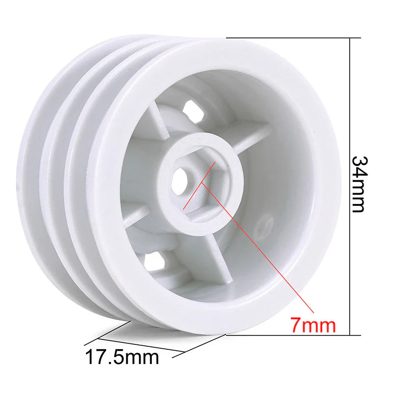 INJORA 1.3" Non-beadlock Wheels for 1/24 1/18 RC Crawlers - White