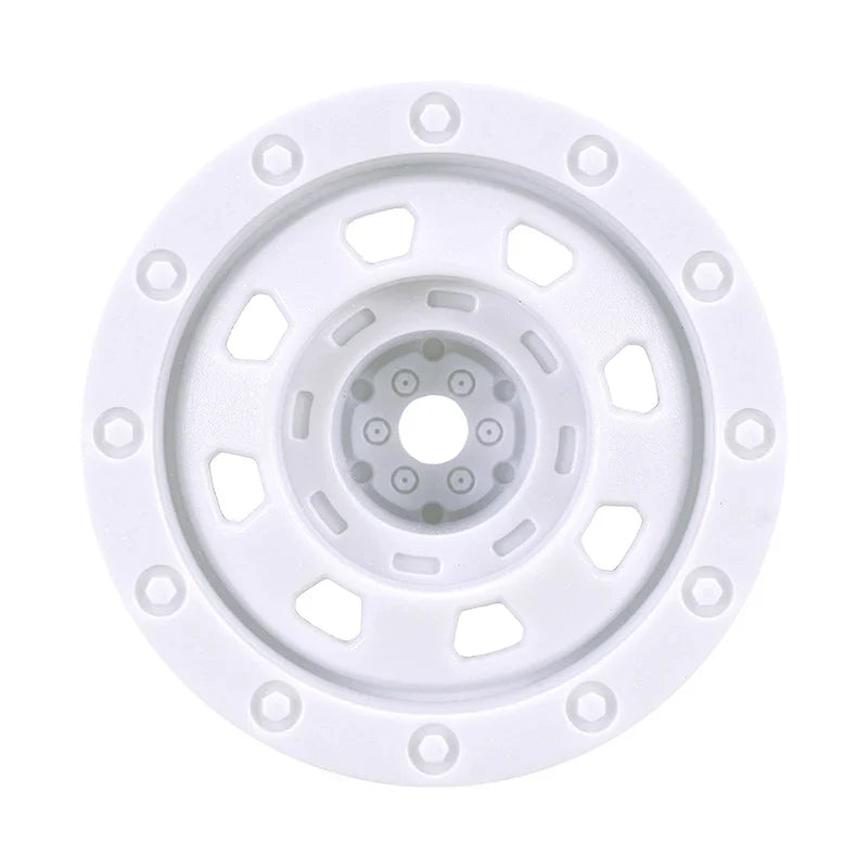 INJORA 1.3" Non-beadlock Wheels for 1/24 1/18 RC Crawlers - White