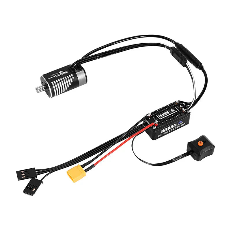 INJORA Roverin FOC Sensored Brushless ESC & Motor Combo for 1/18 TRX4M Ascent18 (4800Kv)