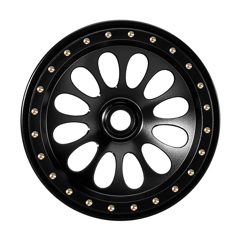 INJORA 0.7" D19 Ripple Black Brass Wheels for 1/30 SCX30