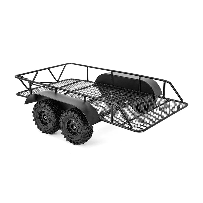 INJORA Metal Hitch Mount Trailer For 1/18 RC Crawler TRX4M - HeliDirect