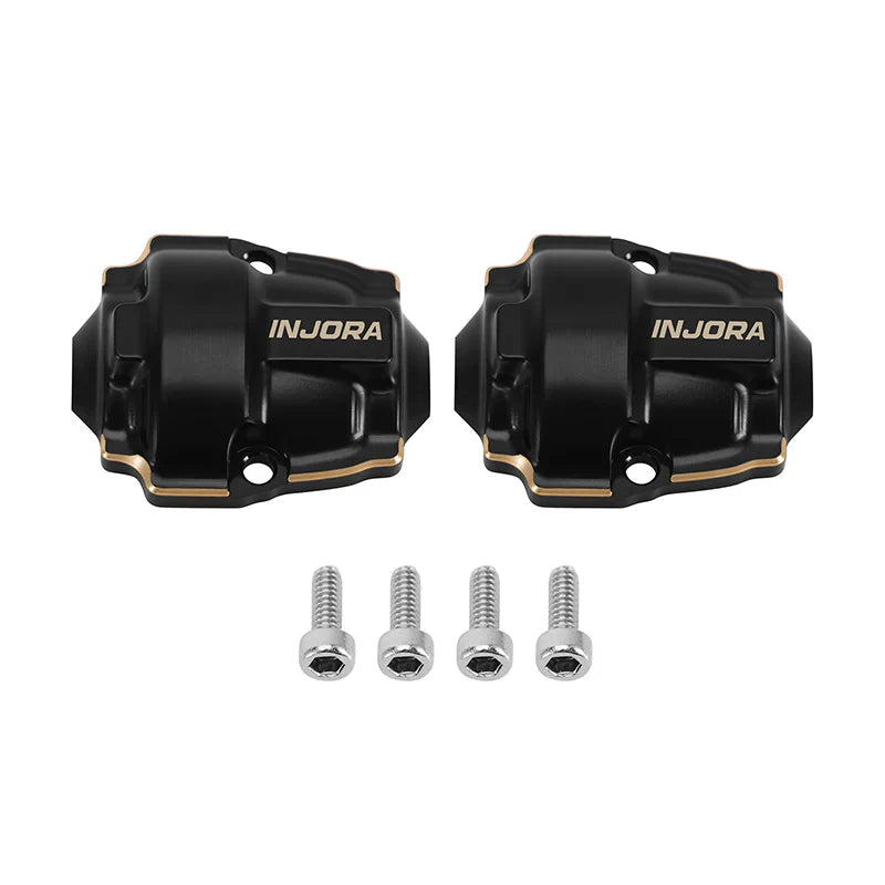 INJORA Black Coating Brass Diff Covers for 1/32 Redcat Ascent-32