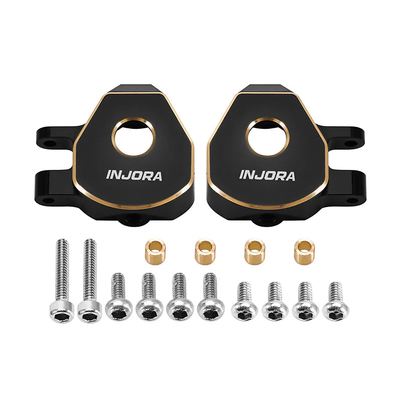 INJORA Black Coating Brass Steering Knuckles for 1/32 Redcat Ascent-32