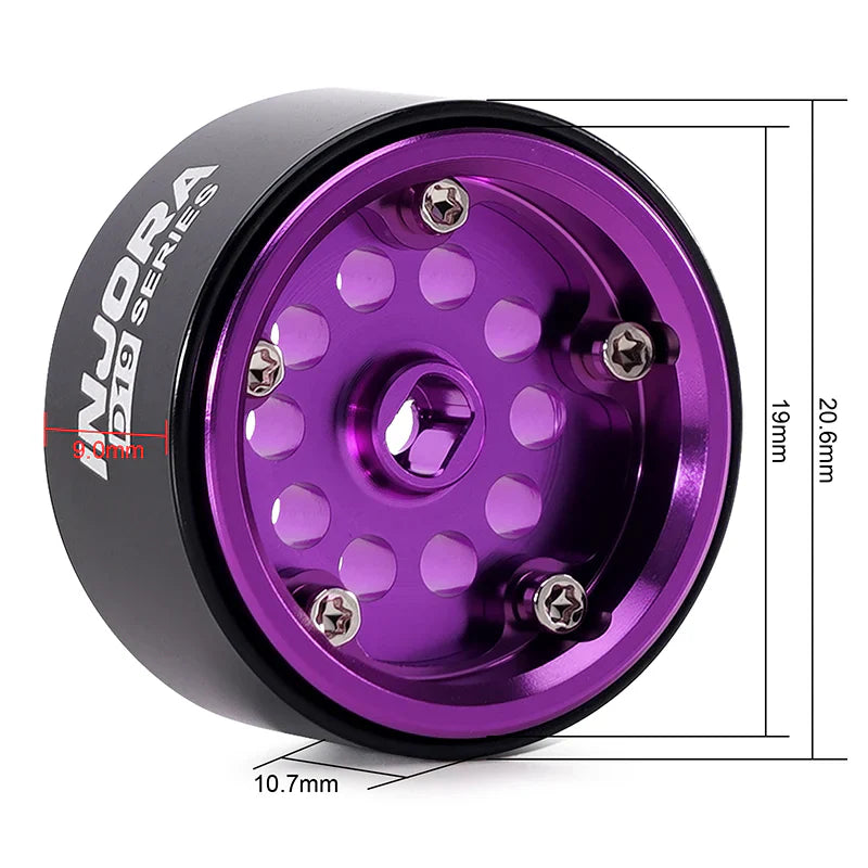 INJORA 0.7" D19 Aluminum Wheels for 1/30 SCX30 (W7008)