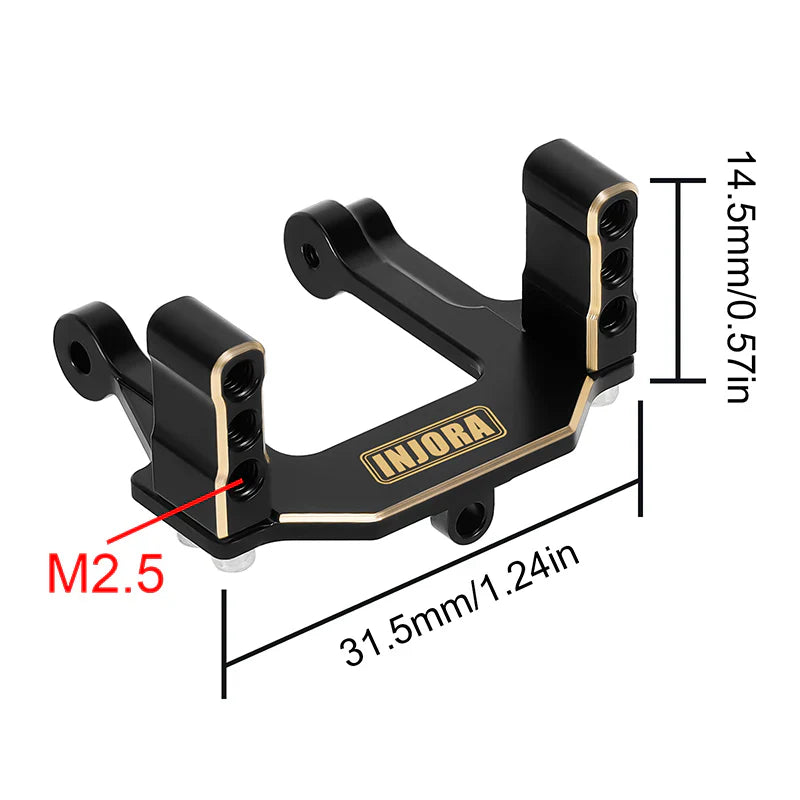 INJORA INJS11 Servo with Brass Servo Mount & Horn for 1/18 Redcat Ascent-18