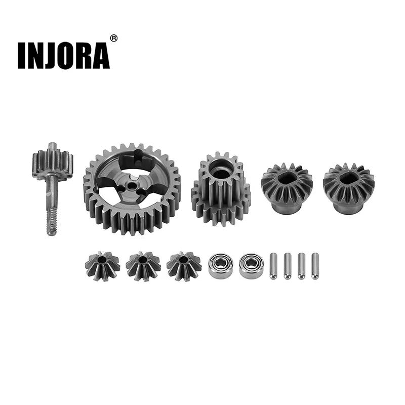 INJORA Stainless Steel Transmission Gear Set for 1/24 Losi Micro-B