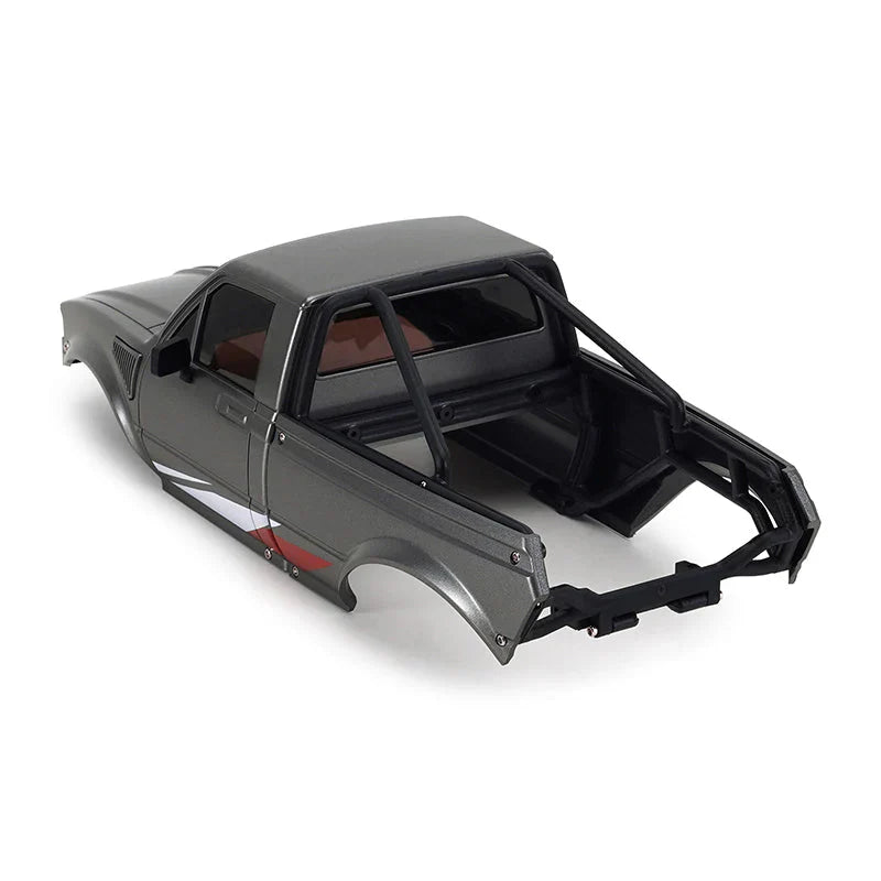 INJORA IR60 Pickup Hard Body with Bed Rack for 1/18 TRX4M Defender Bronco - GREY