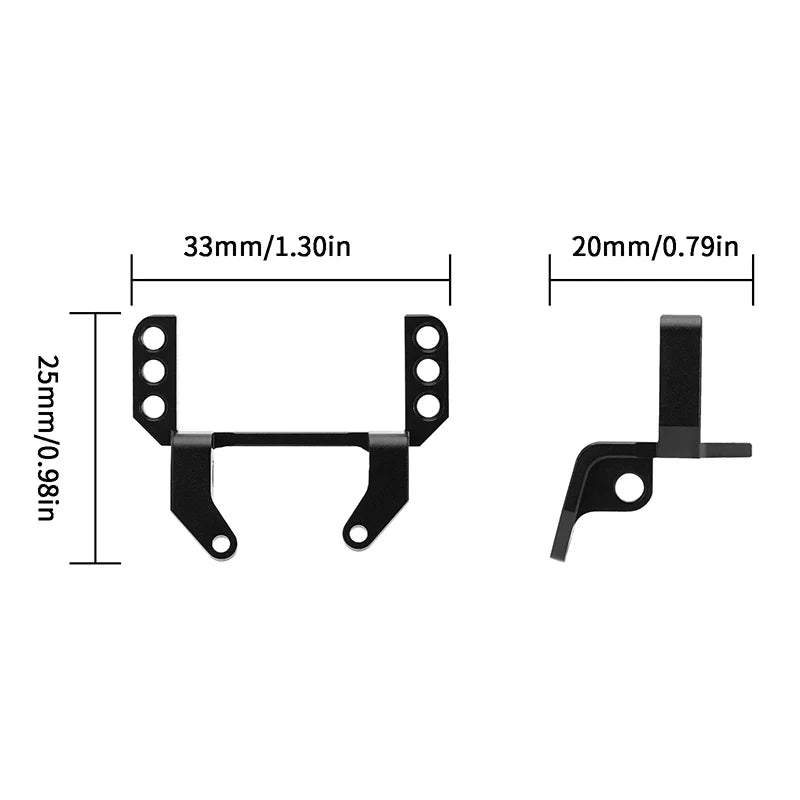 INJORA Lay Down Servo Mount With Steering Links For 1/18 TRX4M Stock Length Axles - HeliDirect