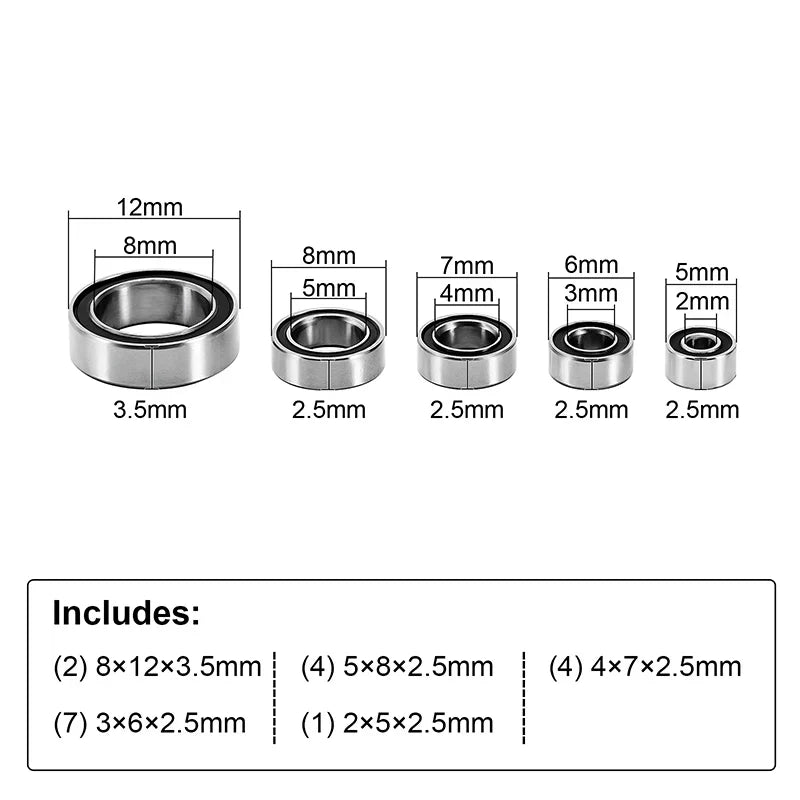INJORA Sealed Bearing Kit for HPI Venture 18 Upgrade (18)
