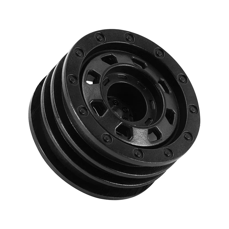 INJORA 1.3" Non-beadlock Wheels for 1/24 1/18 RC Crawlers - Black