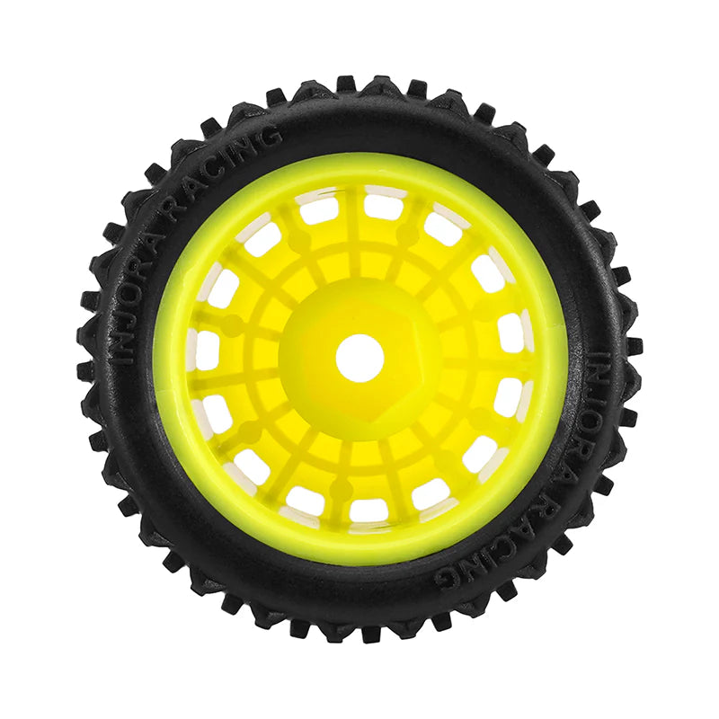 INJORA Pre-mounted Pin Buggy Tires & Wheels for 1/24 Losi Micro-B