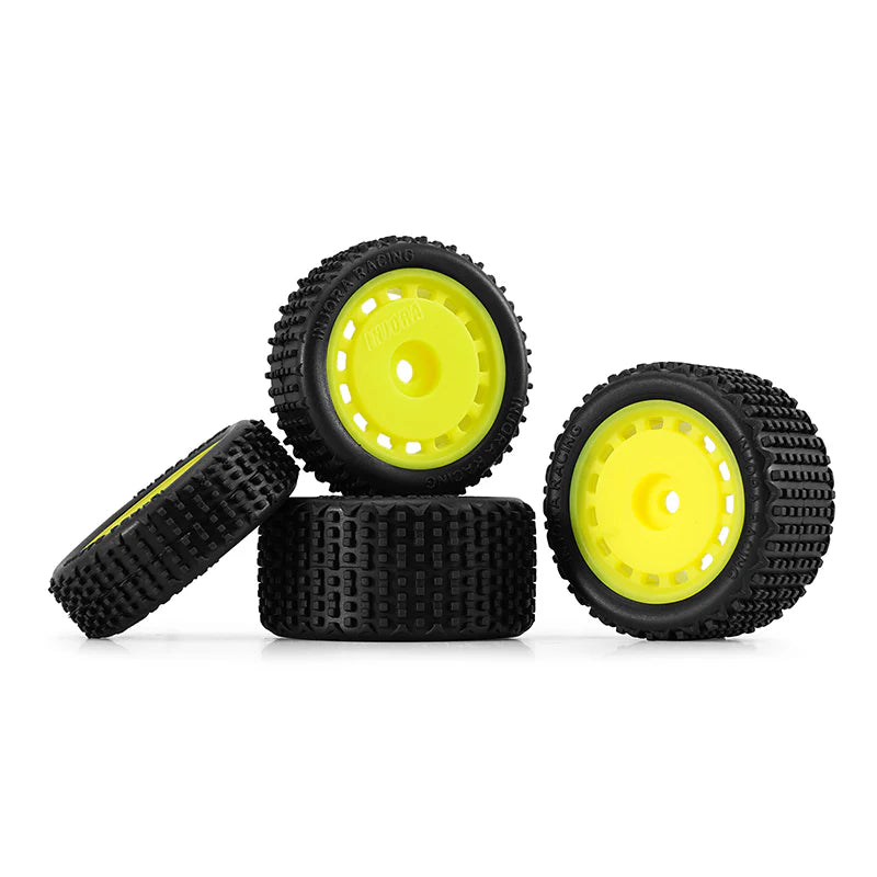 INJORA Pre-mounted Pin Buggy Tires & Wheels for 1/24 Losi Micro-B