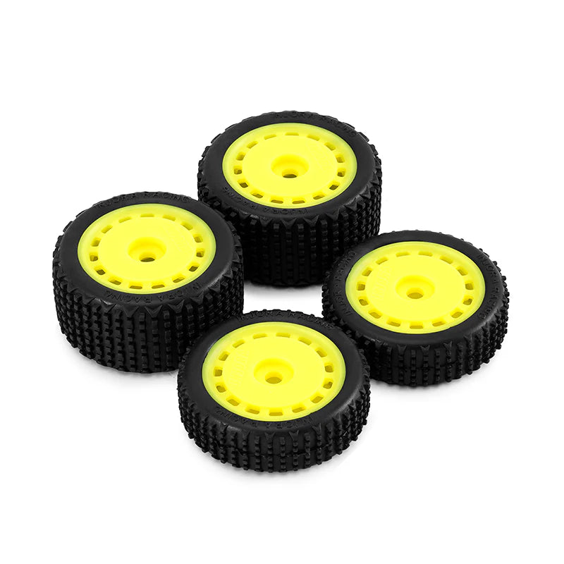 INJORA Pre-mounted Pin Buggy Tires & Wheels for 1/24 Losi Micro-B