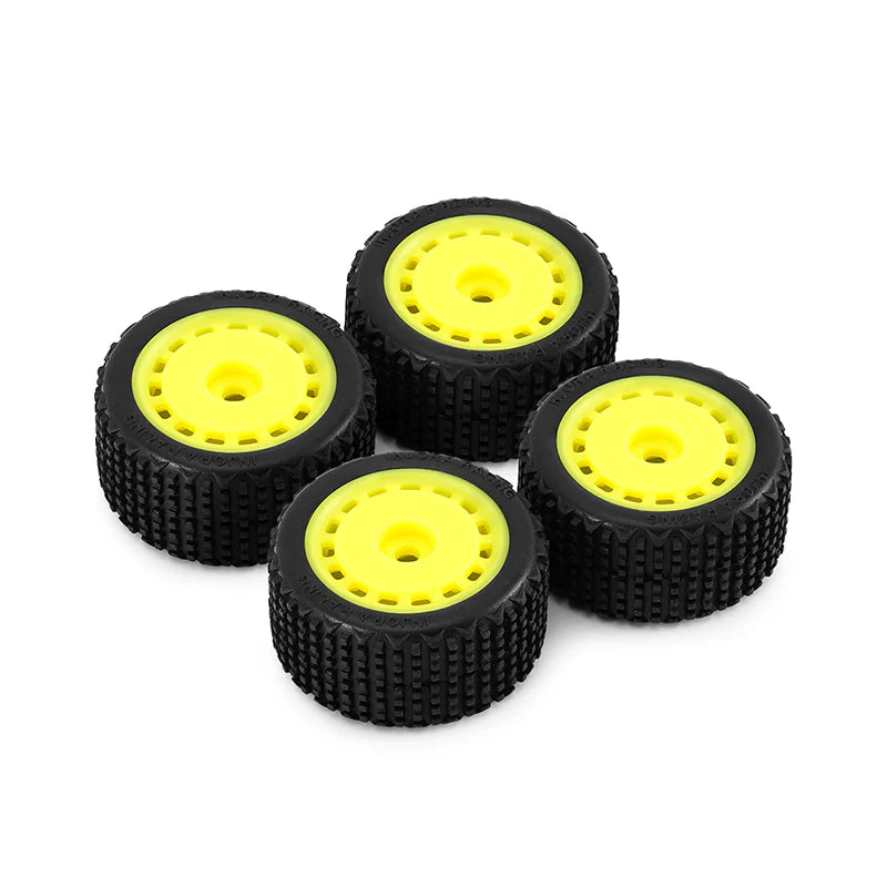 INJORA Pre-mounted Pin Buggy Tires & Wheels for 1/28 Losi Micro-T