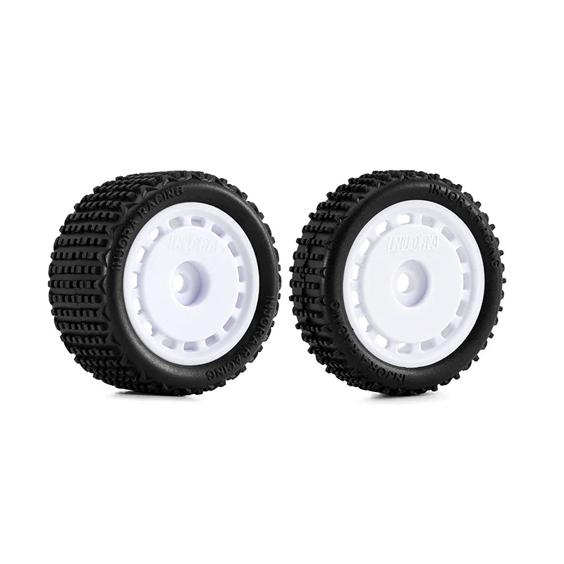 INJORA Pre-mounted Pin Buggy Tires & Wheels for 1/24 Losi Micro-B