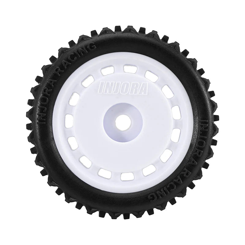 INJORA Pre-mounted Pin Buggy Tires & Wheels for 1/28 Losi Micro-T