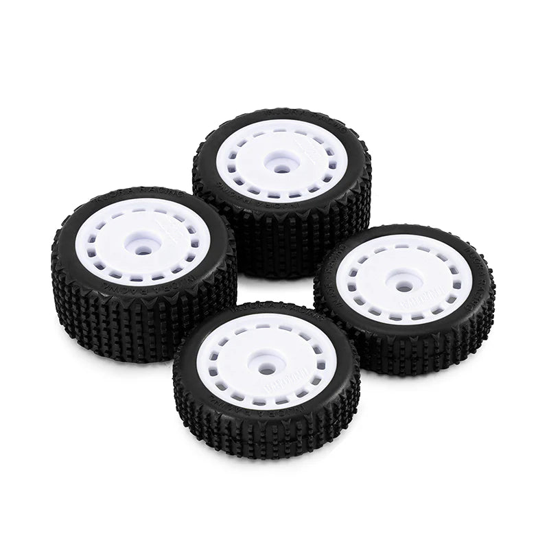 INJORA Pre-mounted Pin Buggy Tires & Wheels for 1/24 Losi Micro-B