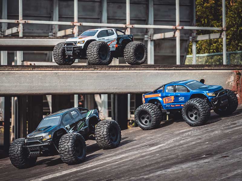 FMS 1/24 FMT24 Chevrolet Colorado Monster Truck RTR - BLACK - HeliDirect