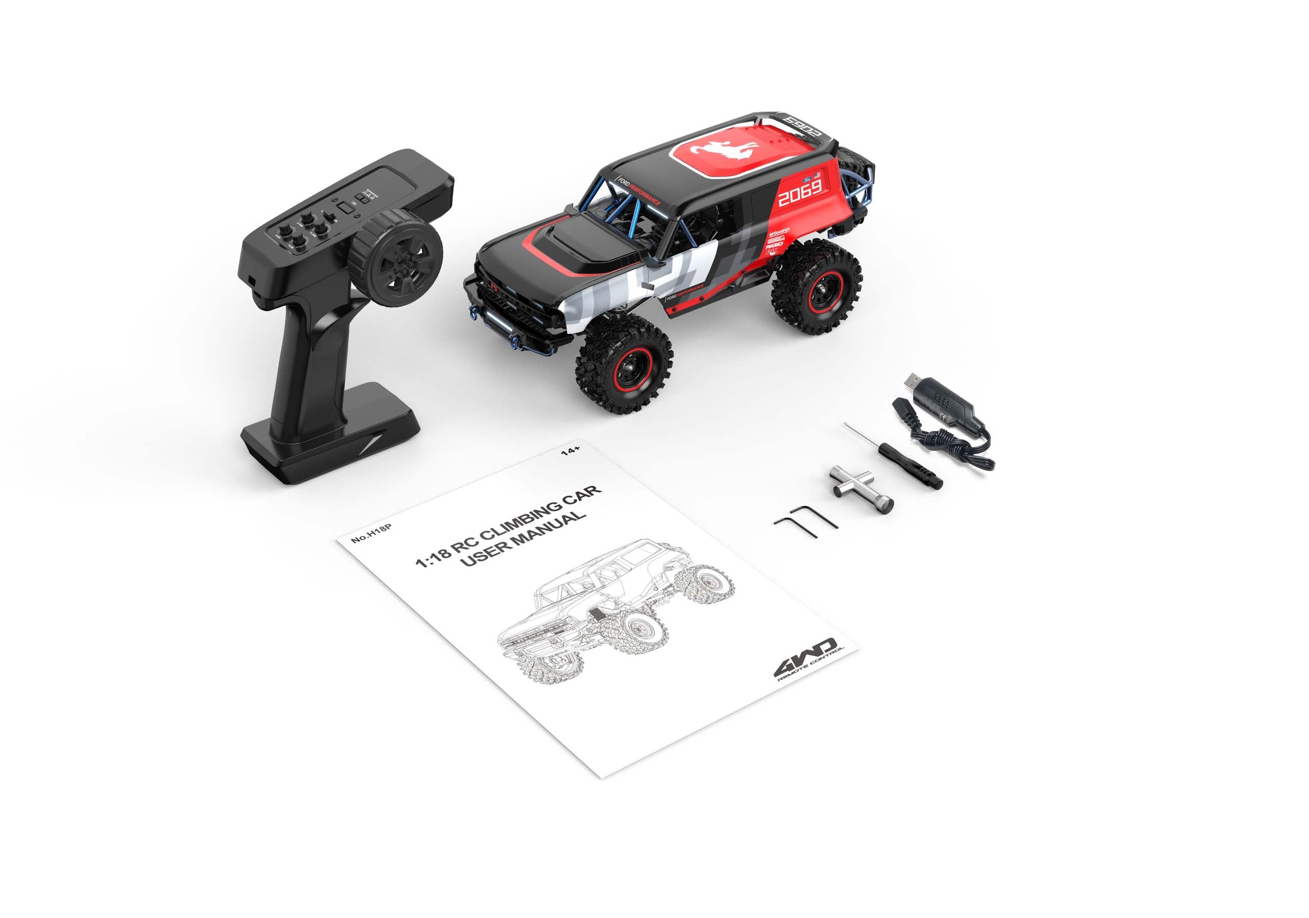 MJX Hyper Go H18P 1:18 RC Car  Licensed Ford Bronco R Baja 1000