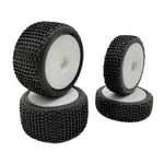 HobbyPlus V-Blox Tire Set, White, Mounted Speck B