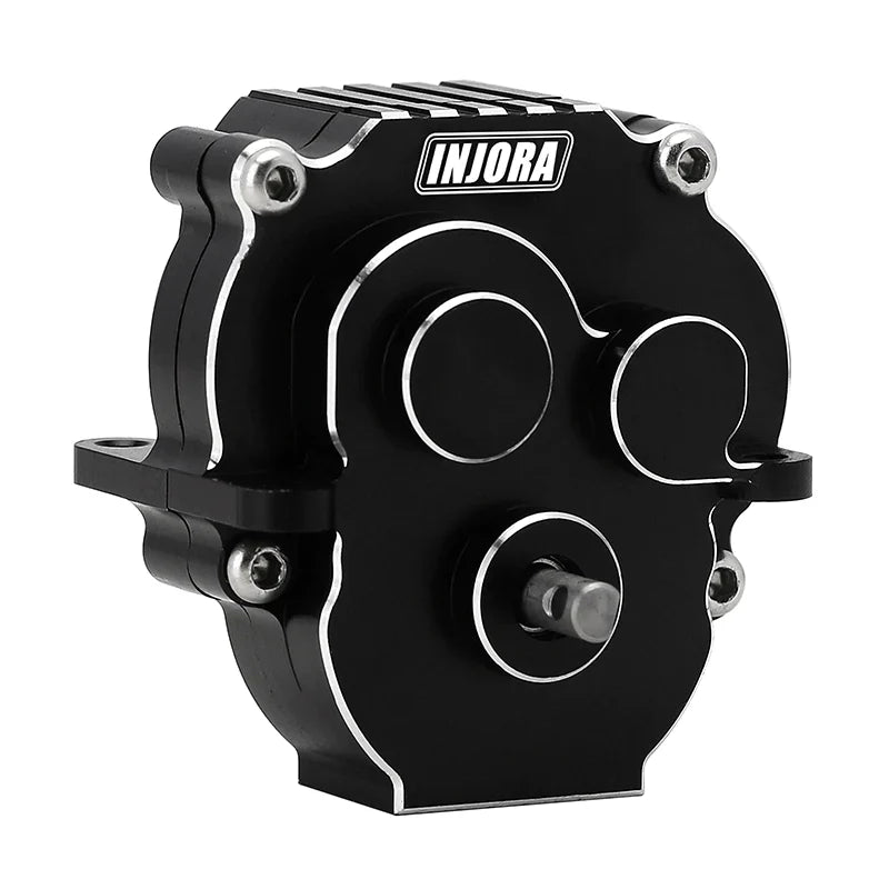 INJORA CNC Aluminum Complete Transmission For 1/18 TRX4M - BLACK - HeliDirect