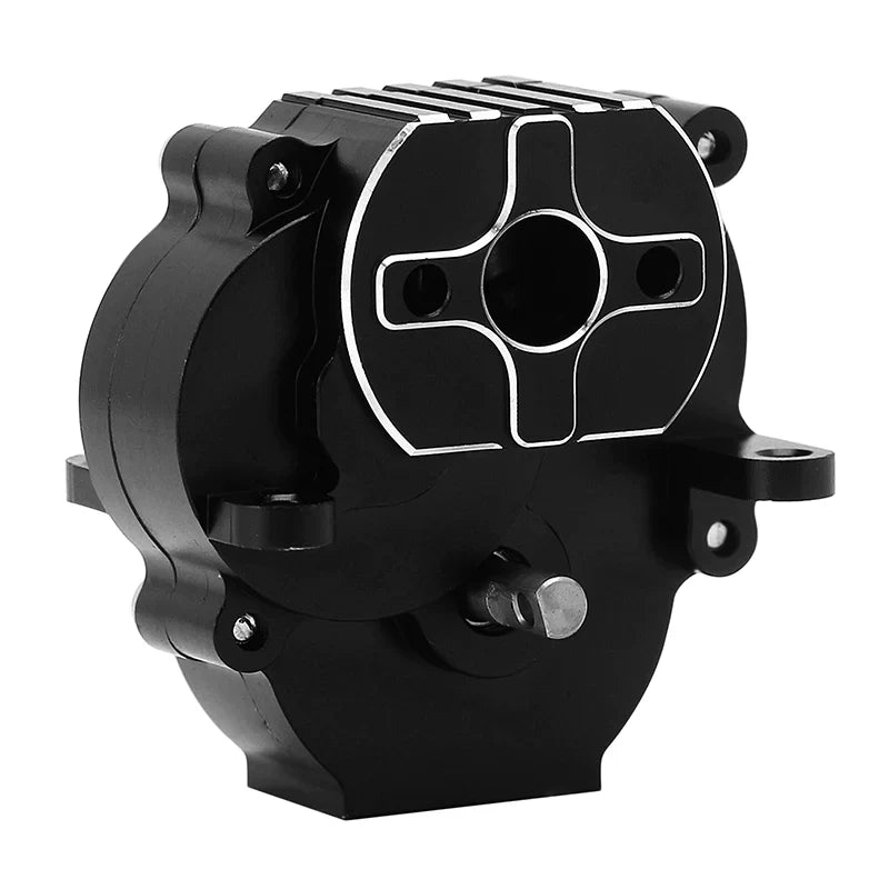 INJORA CNC Aluminum Complete Transmission For 1/18 TRX4M - BLACK - HeliDirect