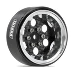 INJORA 1.3" ModuWheel Silver Beadlock Wheels Negative Offset For 1/18 1/24 RC Crawlers - 6 HOLE SILVER WHEELS