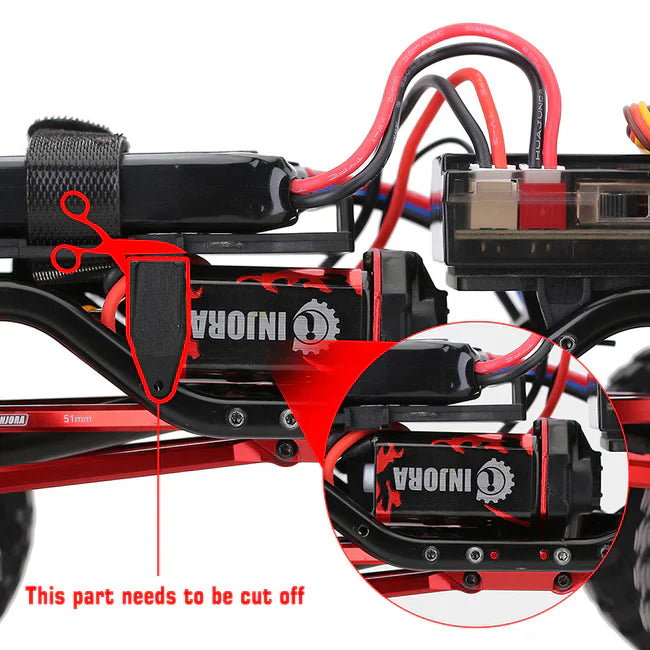 INJORA 050 66T Brushed MOTOR II (WITH MOUNT PLATE) for Axial SCX24 - HeliDirect
