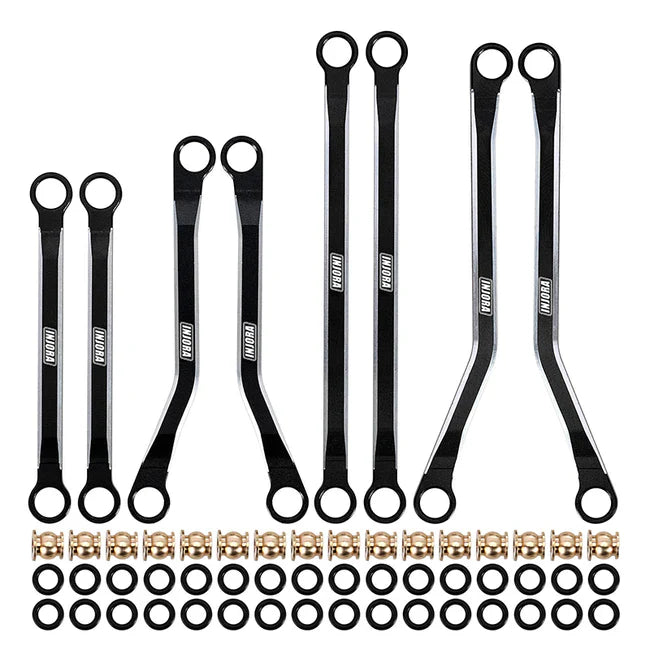 INJORA Aluminum High Clearance Chassis Links Set for 1/18 TRX4M - HeliDirect