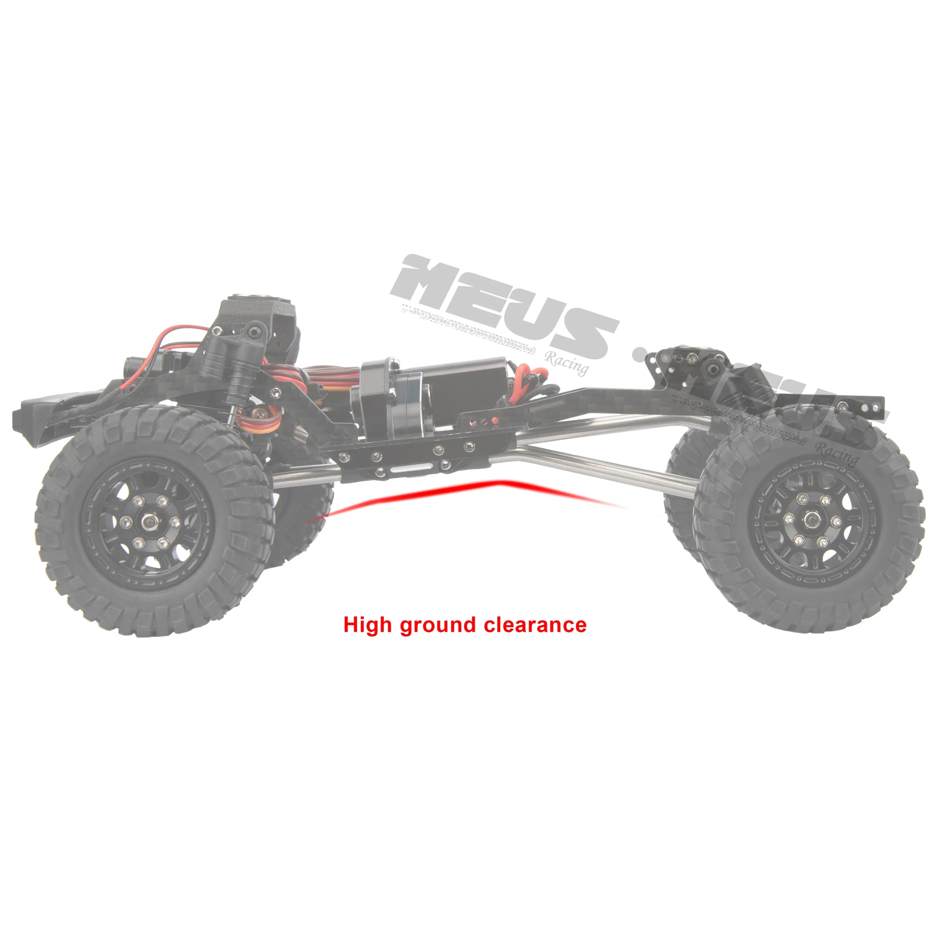 Meus Racing 1/24 Transmission Front System DIY Kits LCG Carbon Fiber Chassis Frame Bend Links Drive Shaft Magnetic Invisible Body Mount 132MM Wheelbase for SCX24 C10 Wrangler - HeliDirect
