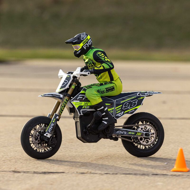 Losi 1/4 Promoto-SM FXR Supermoto Motorcycle RTR (Battery and Charger Included) - White