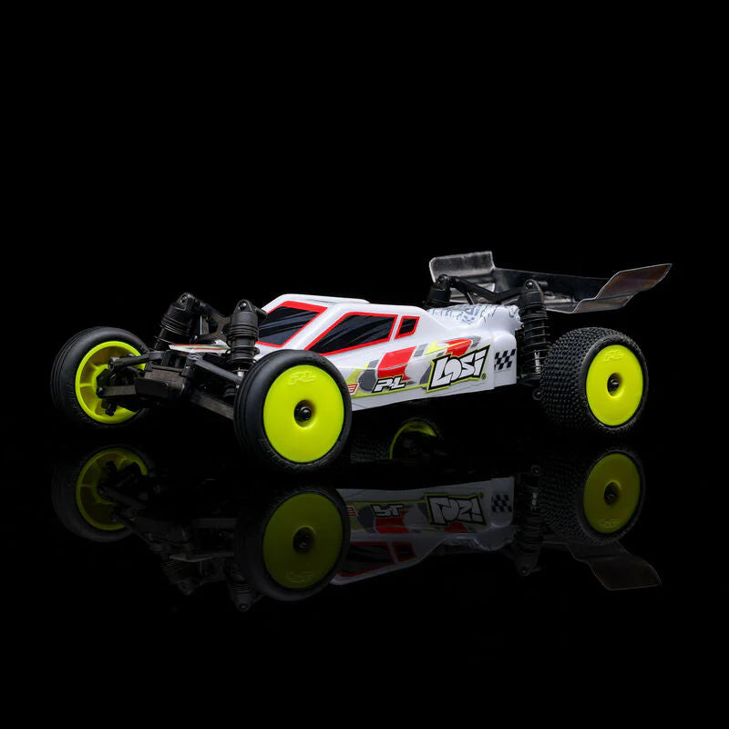 Losi 1/24 Micro-B 2WD Buggy RTR (White) With TORQ Coreless Titanium Gear 7g Micro Servo, aluminum servo horn & Servo Mount - Big Savings $11.93 Off