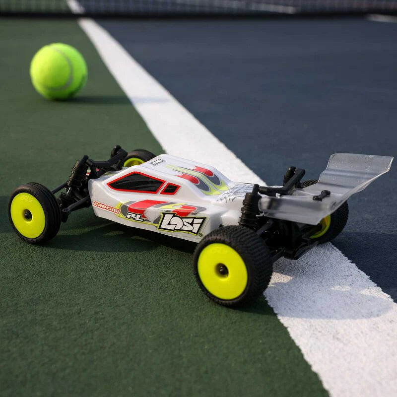Losi 1/24 Micro-B 2WD Buggy RTR (White) With Nexx Racing Adjustable Turnbuckle Set & Oil Shock (4pcs) - Big Savings $18.29 Off