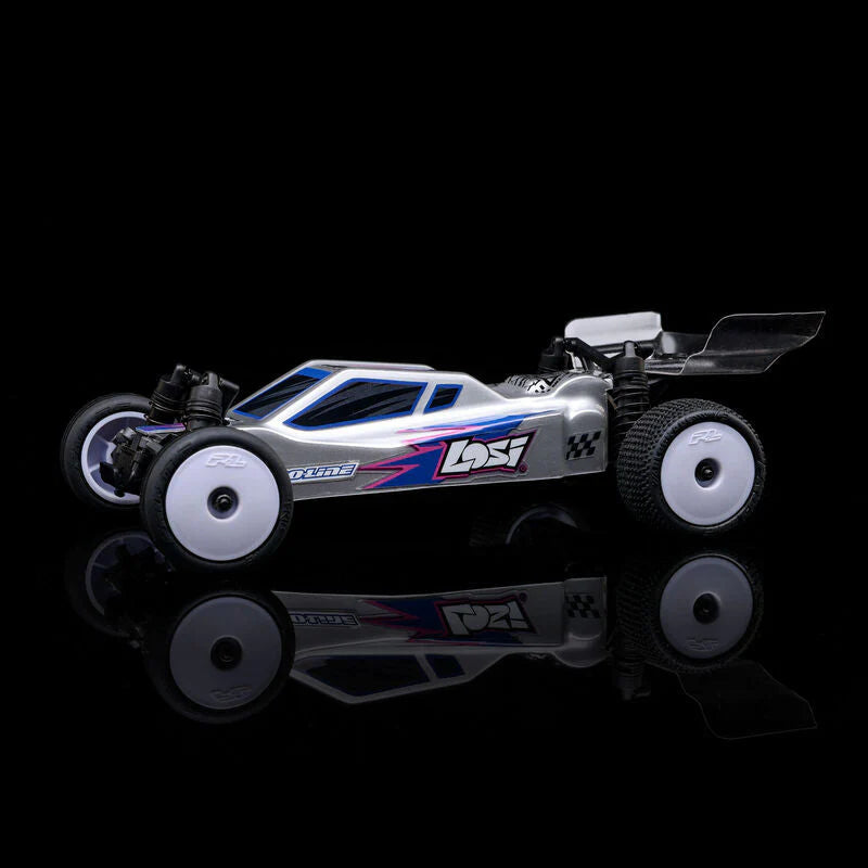 Losi 1/24 Micro-B 2WD Buggy RTR (Silver) With TORQ Coreless Titanium Gear 7g Micro Servo, aluminum servo horn & Servo Mount - Big Savings $18.64 Off