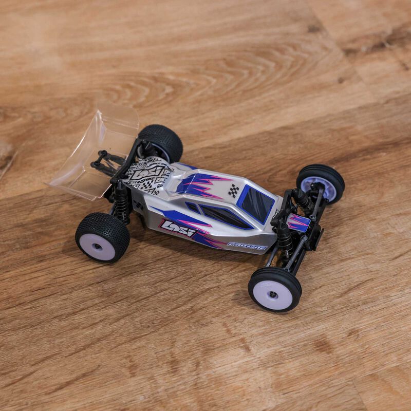 Losi 1/24 Micro-B 2WD Buggy RTR (Silver) With Nexx Racing Adjustable Turnbuckle Set, Front & Rear Suspension Arms - Big Savings $19.56 Off