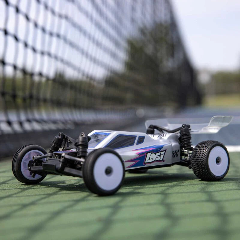 Losi 1/24 Micro-B 2WD Buggy RTR (Silver) With TORQ Coreless Titanium Gear 7g Micro Servo, aluminum servo horn & Servo Mount - Big Savings $18.64 Off
