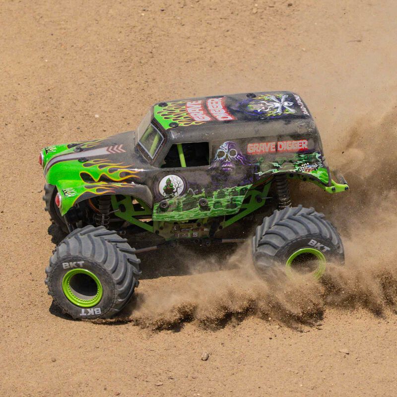 Losi 1/18 Mini LMT 4X4 Brushed Monster Truck RTR Son-Uva Digger - GREEN - HeliDirect