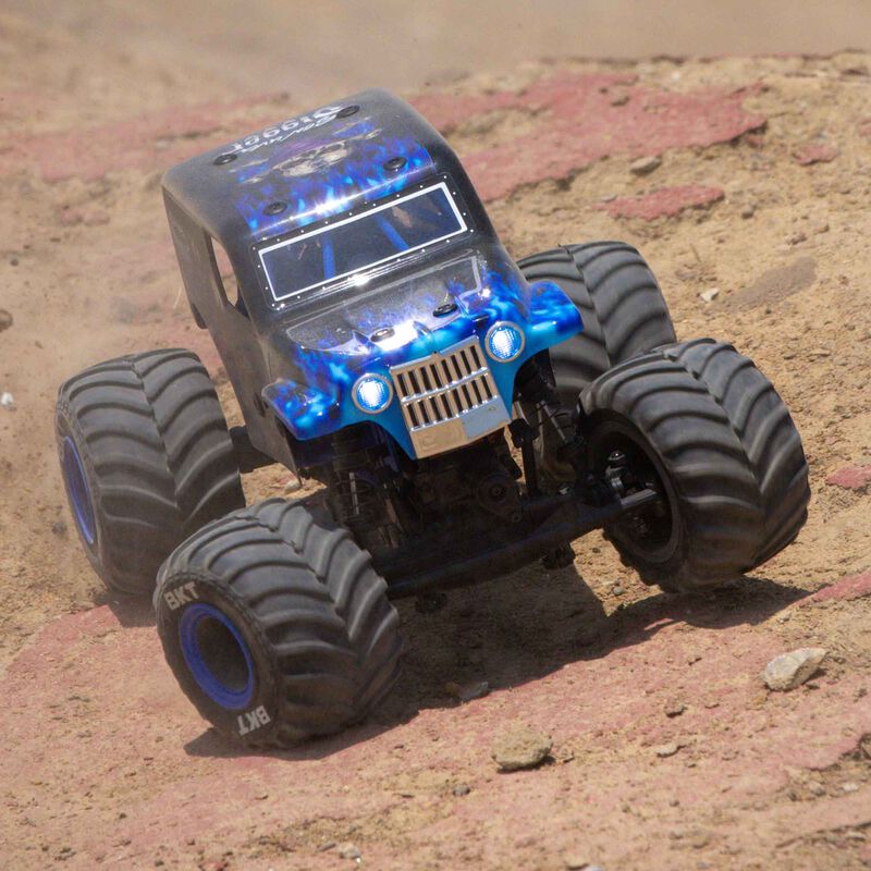 Losi 1/18 Mini LMT 4X4 Brushed Monster Truck RTR Son-Uva Digger - BLUE - HeliDirect