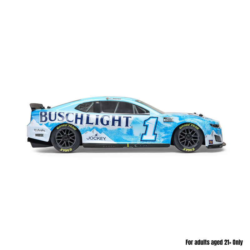 Losi 1/12 NASCAR RC Racecar Ross Chastain No. 1 Busch Light 2025 Chevrolet Camaro ZL1 2S AWD RTR Brushed On-Road (Battery & Charger Included)