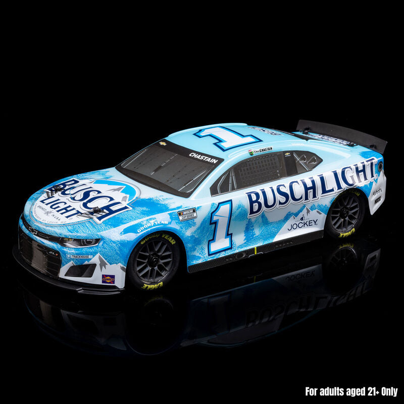 Losi 1/12 NASCAR RC Racecar Ross Chastain No. 1 Busch Light 2025 Chevrolet Camaro ZL1 2S AWD RTR Brushed On-Road (Battery & Charger Included)