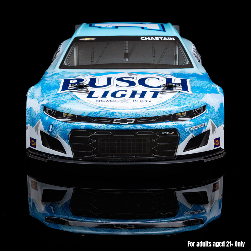 Losi 1/12 NASCAR RC Racecar Ross Chastain No. 1 Busch Light 2025 Chevrolet Camaro ZL1 2S AWD RTR Brushed On-Road (Battery & Charger Included)