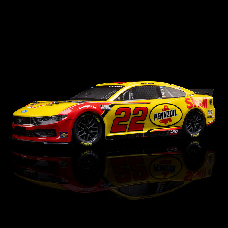 Losi 1/12 NASCAR RC Racecar Joey Logano No. 22 Shell 2025 Ford Mustang 2S AWD RTR Brushed On-Road (Battery & Charger Included)