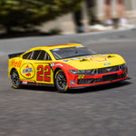Losi 1/12 NASCAR RC Racecar Joey Logano No. 22 Shell 2025 Ford Mustang 2S AWD RTR Brushed On-Road (Battery & Charger Included)